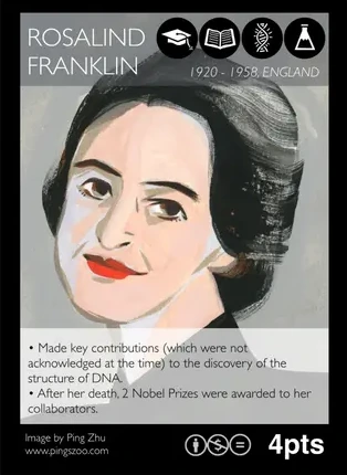 Ressourcenkarte „Rosalind Franklin“ aus dem WWEST/WISE-Set